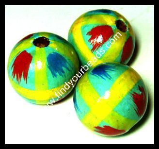 Colour Wooden Beads