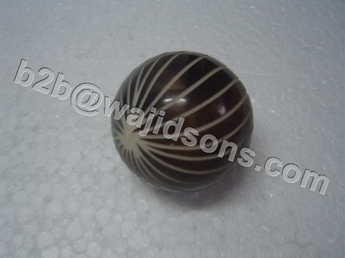 DECO BALL - Stone Sphere 6x6x6 cm, Dark Brown, Polished Finish | Elegant Design, Durable Material, Perfect Decor, Easy Placement