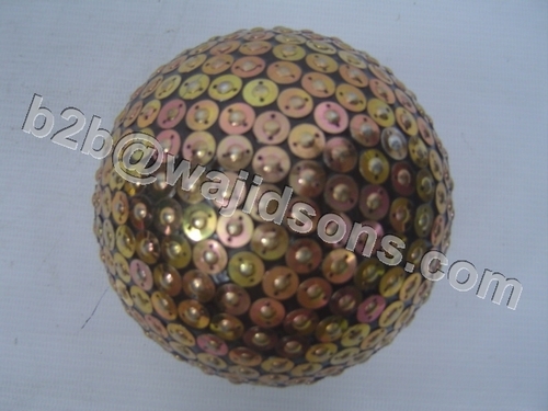 DECO BALL - Mixed Metals 10x10x10 cm, Multicolored | Decorative, Durable, Eye-Catching, Collectible, Sealed Finish