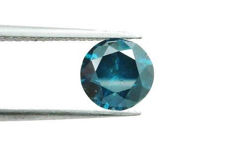 1.52 CT FANCY CARIBBEAN BLUE ROUND LOOSE DIAMOND 