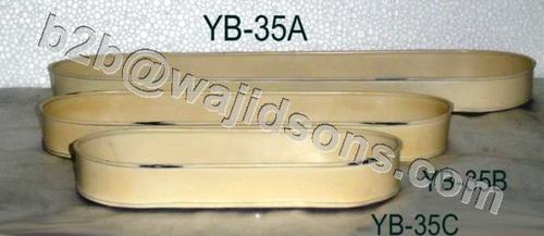 Oval Planter Tray Ivory Black