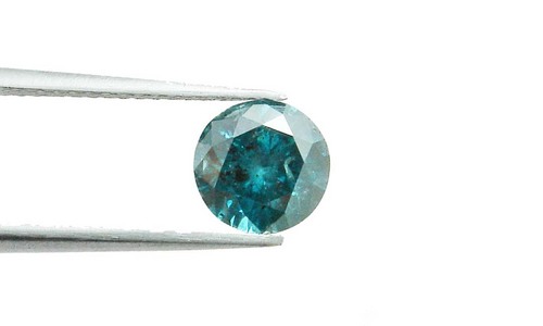1.55 CT FANCY CARIBBEAN BLUE ROUND LOOSE DIAMOND