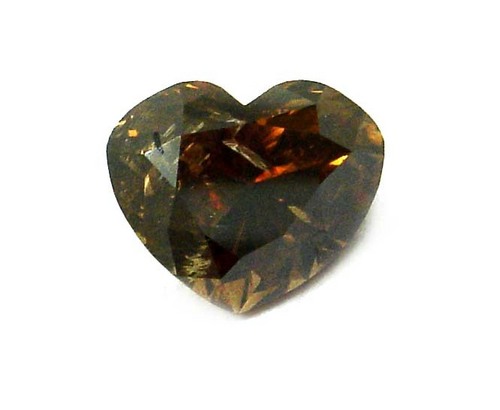 2.05 CT DARK ORENGISH BROWN I2 HEART LOOSE DIAMOND