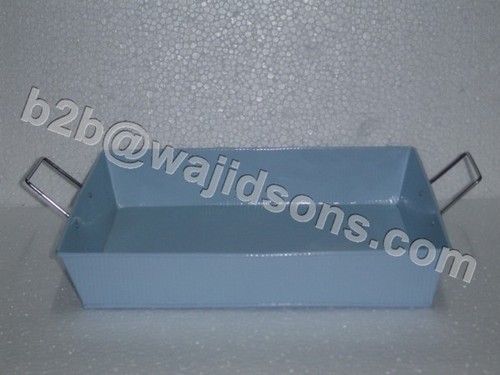 Rectangular Tray with Steel Handle Sky Blue Finish