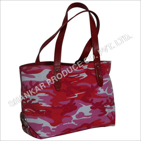 Printed Canvas Tote leather Bags