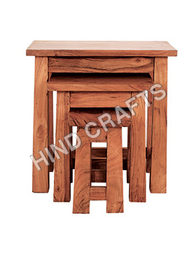 Nesting Wooden Table Set