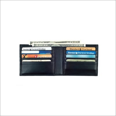 Leather Wallets - Genuine Leather, 4x3x1 inches, Black | 2 Bill Compartments, 6-8 Card Slots, Compact Design, Secure Storage
