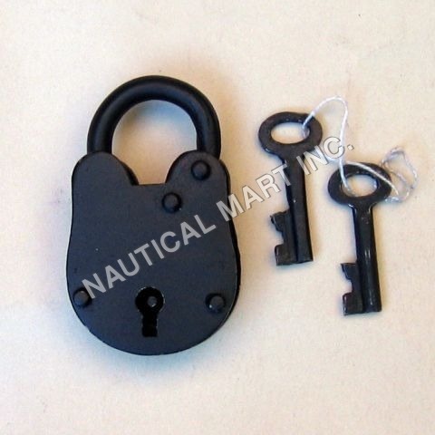 Iron Antique Lock With Keys By Nautical Mart Inc.