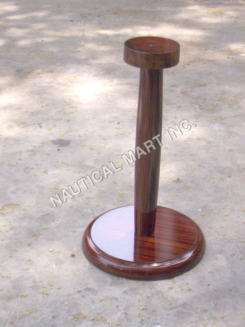 Single Wooden Helmet Stand