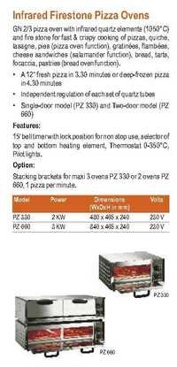 Infrared Firestone Pizza Ovens- Roller Grill - PZ 330