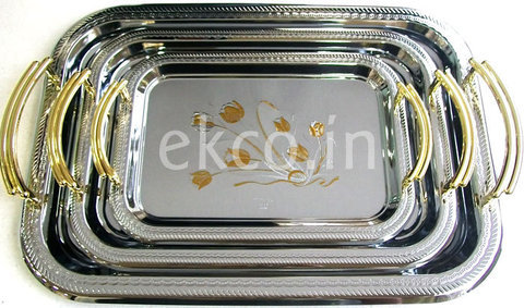 Set of 3 fancy trays