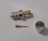 L9 Female Bulkhead Right Angle Crimp Connector For BT3002 Cable