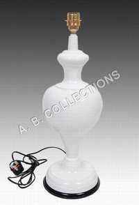 Brown Rust Bhatti Antique Bedside Round Base Table Lamp