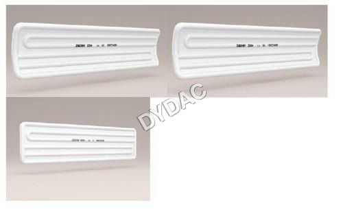 Ceramic Infrared Heaters - 245 x 60 MM, White | Electric Power Source, 2000W Output