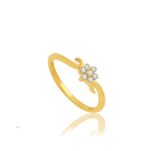 Avsar Real Gold and Diamond Pressure set Ring # AVR009
