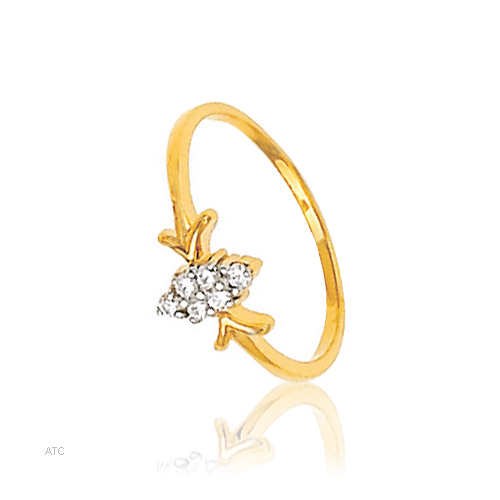 Avsar Real Gold and Diamond Marquise Diamond Look Ladies Ring # AVR011