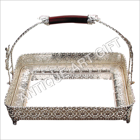 Designer Silver Plate Pooja Thali