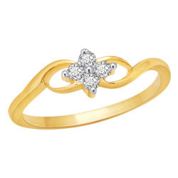 Avsar Real Gold and Diamond Four Stone Fancy Ring # AVR016