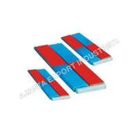 Bar Magnets - Chrome Steel, Sizes: 37x12x5mm To 150x12x5mm, Half Red/blue Painted, 250-750 Grams Weight | Ideal For Laboratory Use