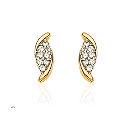 Avsar Real Gold and Diamond Fancy Earrings # AVE012