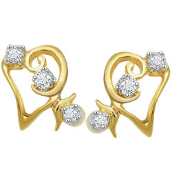 Asian Real Gold and Diamond Fancy Earring # AVE030
