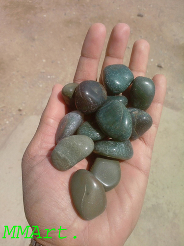 Moss Agate fancy Tumble polished stone And mirror Polished Pebbles Stone And decoration natural stone landscaping