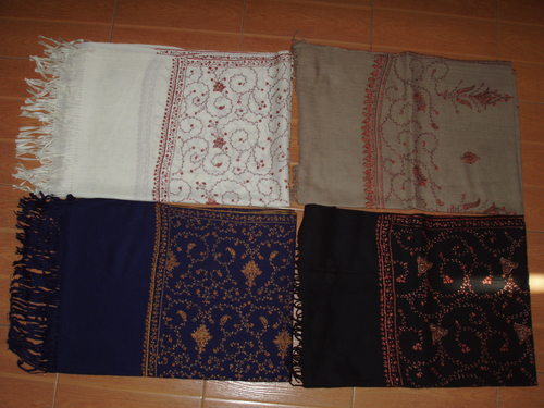 Semi Pashmina Needle Shawls