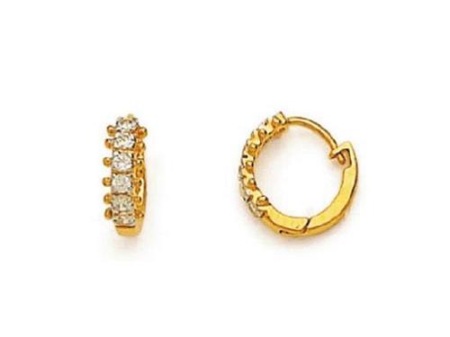 Avsar Real Gold and Diamond Traditional Bali Earring # AVE068