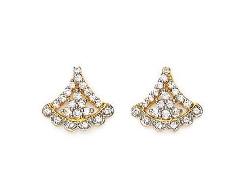 Avsar Real Gold and Diamond Jhumka Earring # AVE070