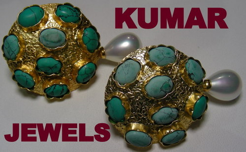 SMALL ROUND MUGHAL ANTIQUE EARRING