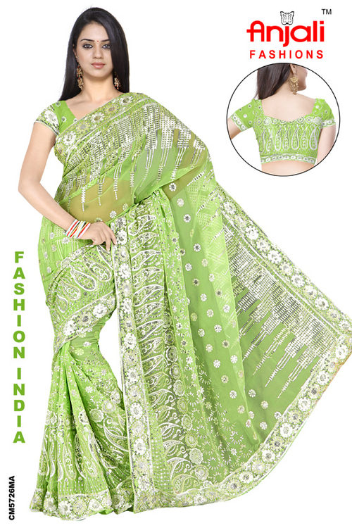 Ladies Fancy Sari Manufacturer India
