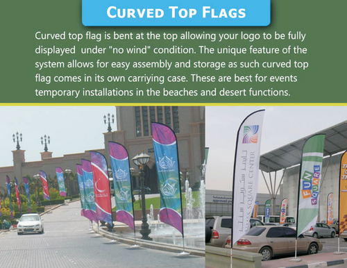 Front View With Fabric Flags