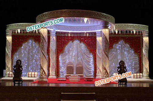 सजावट के लिए फाइबर क्रिस्टल मंडप