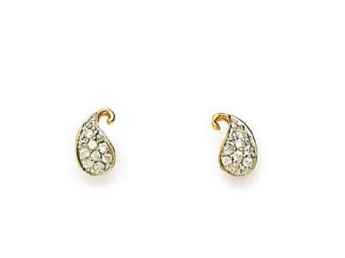 Avsar Real Gold and Diamond Fancy Earring # AVE083