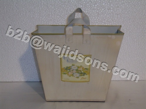 Florist Bag - Paper 25x13.5x25.5 cm, Off-White | Durable, Lightweight, Large Capacity, Cotton Handle, Floral Design