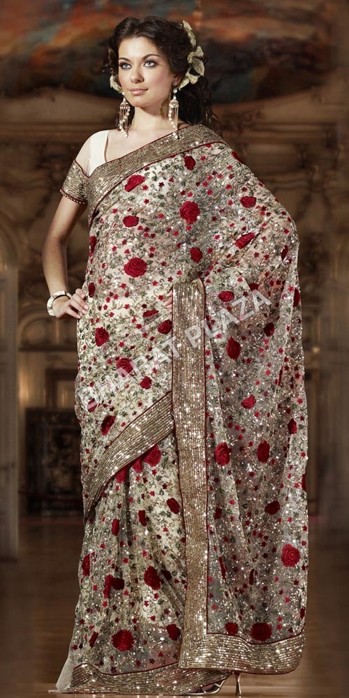 Sequins Work Saree