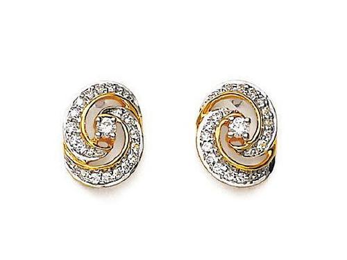 Avsar Real Gold and Diamond Beautiful Fashion Earring # AVE0104