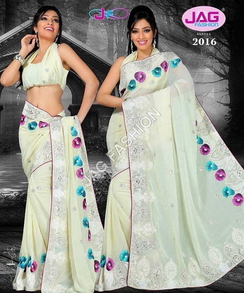 New Collection of Embroidery Sarees