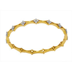 Avsar Real Gold and Diamond Traditional Bangle # AVB028