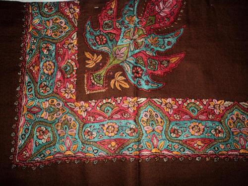 Pure Pashmina Kashmiri GulabKaari Embroidery Shawl