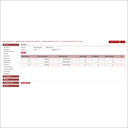 Rate Master Software
