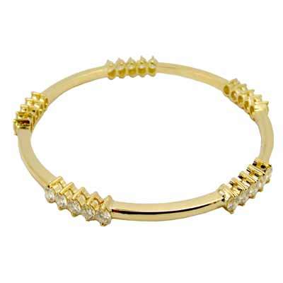 Avsar Real Gold and Diamond Fancy Bangle # AVB041