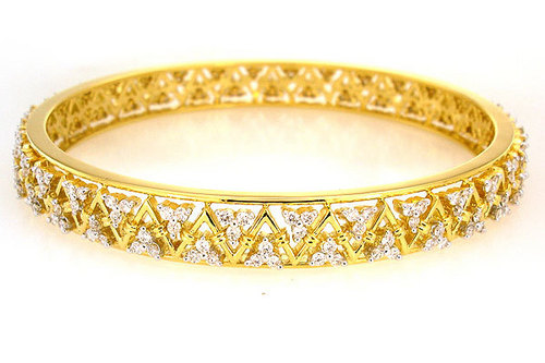 Avsar Real Gold and Diamond Traditional Bangle # AVB051
