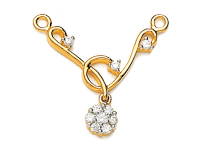 Avsar Real Gold and Diamond Pressure Set Mangalsutra # AVN018