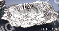 Leaf Shaped Silver Plated Serving Bowl 