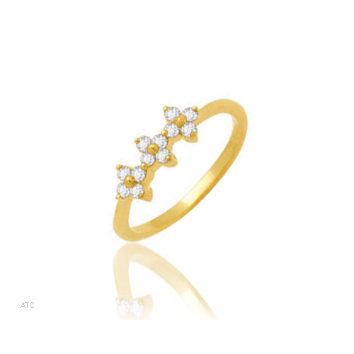 Bling! Diamond Ring Hand-Made with Real Gold and Diamonds # BGR003