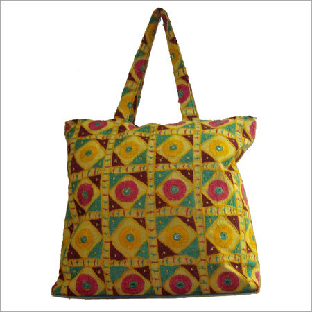Mirror Work Embroidery Bag