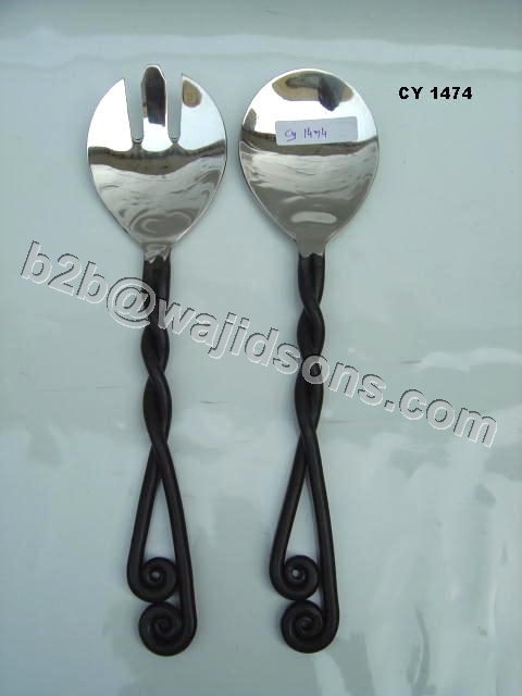 beaded salad tongs