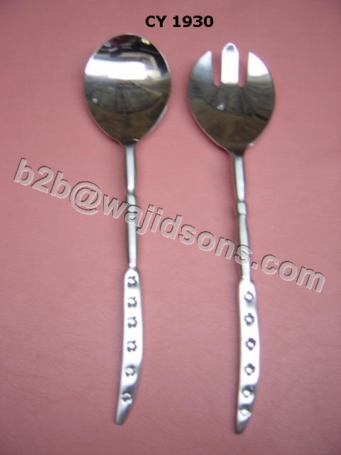 Flat Ware - 25cm Stainless Steel, Mirror Polish | Elegant Design, Ergonomic Handle, Decorative Handle