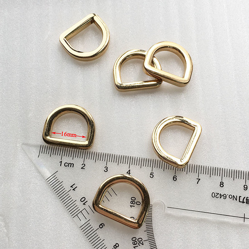 16mm Metal D Ring Buckle For Crafts Bag Accessory Belt Straps Loop Hardware Pet Dog Collar Leash Rope Harness Backpack Clasp